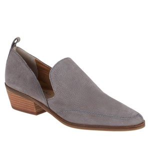 Lucky brand mahzan leather side slit pointed toe loafers Sale